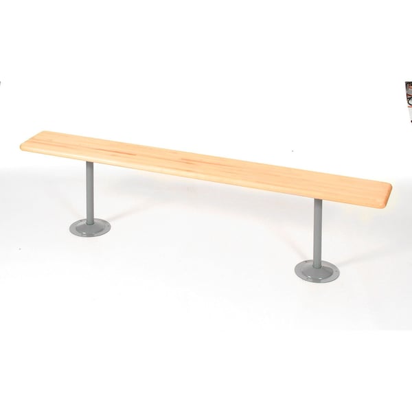 Global Industrial Locker Room Bench, Hardwood With Steel Tube Pedestal Legs, 48 x 9-1/2 x 17 493701 - main